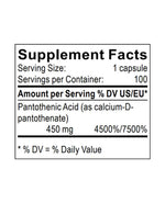 pantothenic acid supplement facts