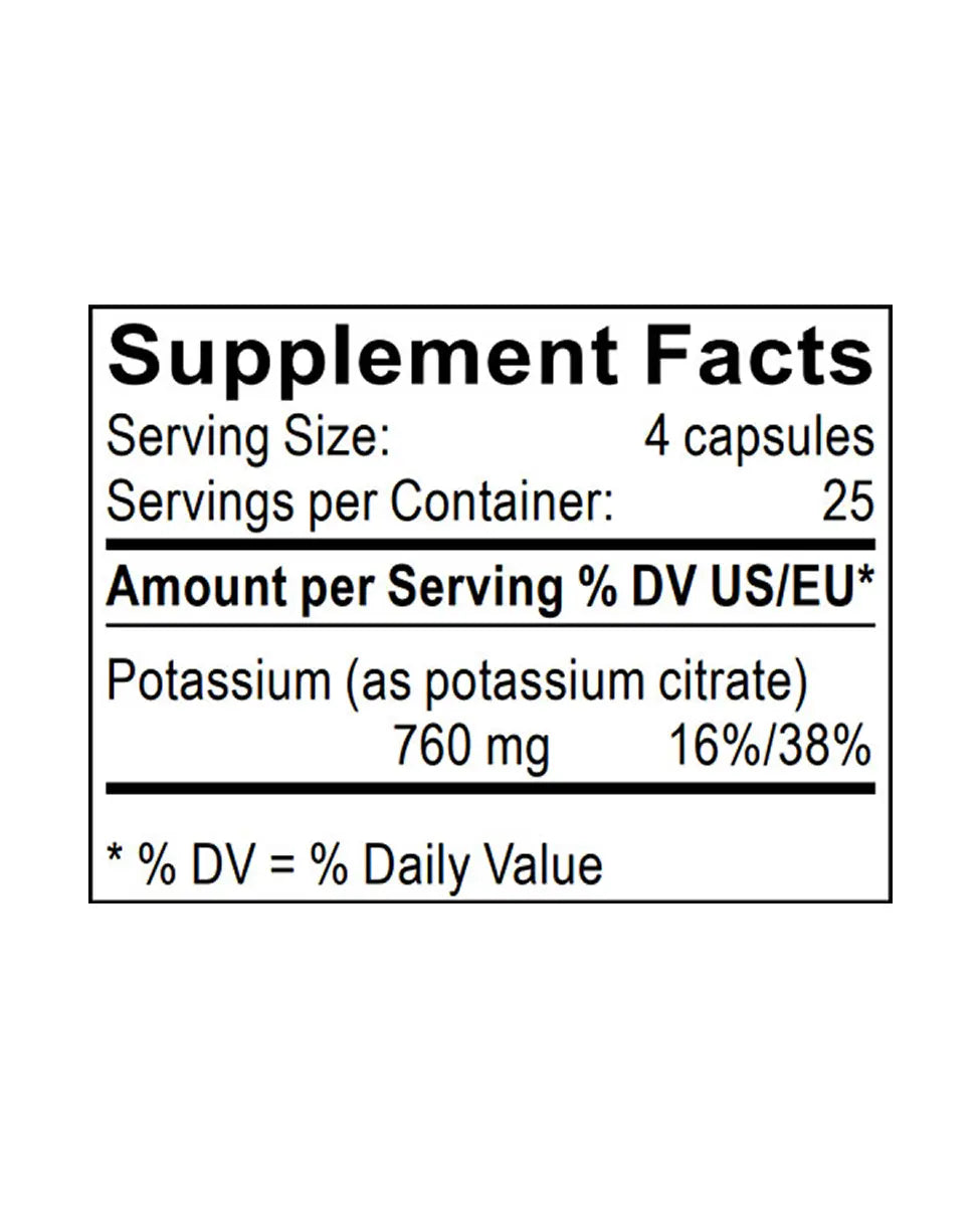 potassium citrate supplement facts