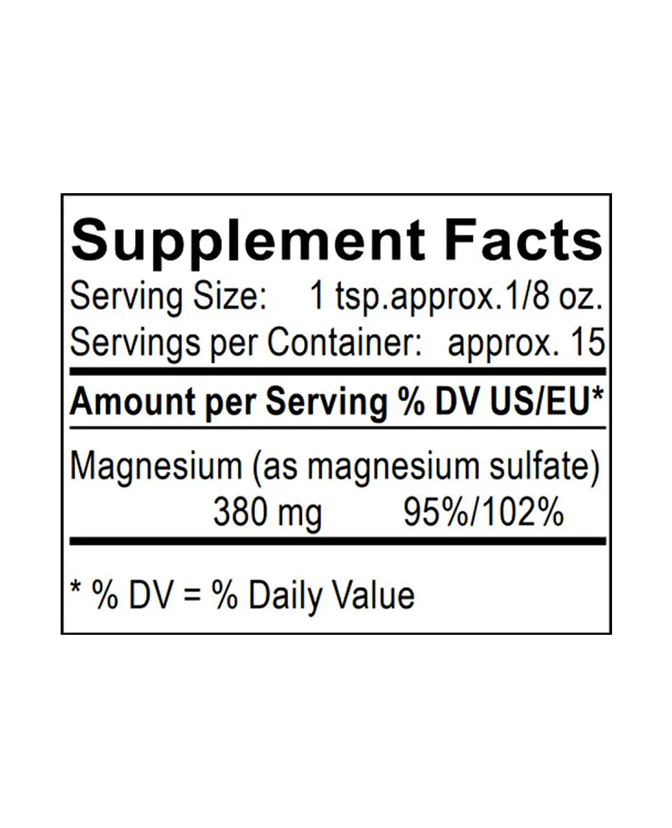 epsom salt powder supplement facts